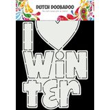 470784177 Dutch Doobadoo card art - I love winter - A5