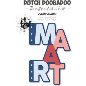 470784296 Dutch Doobadoo - Planner Stencil - Maart - Maand - Ocean Calling - A5 - 19,5x17,8cm