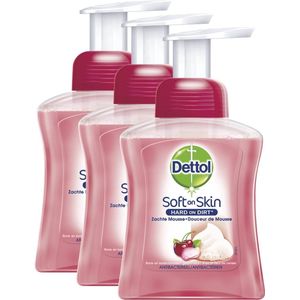 Dettol Handzeep Zachte Mousse Roos- en Kersenbloesem - 3 x 250 ml - Grootverpakking