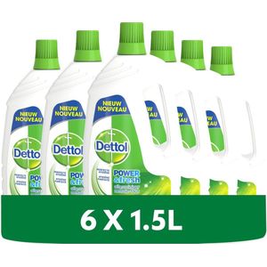 Dettol Power & Fresh - Allesreiniger - Orignal - 6 x 1,5 Liter - Voordeelverpakking