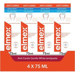 Elmex Anti-Cariës Whitening Tandpasta - 4 x 75ml - Bescherming Tegen Gaatjes - Voordeelverpakking