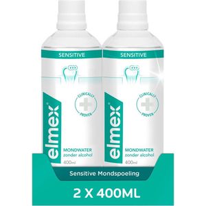 Elmex Sensitive Mondwater - 2 x 400 ml - Voordeelverpakking