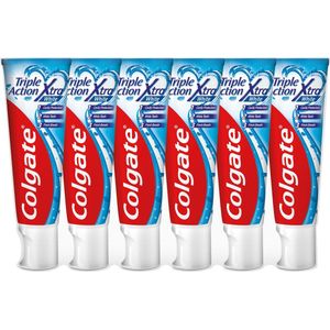 Colgate Triple Action White Tandpasta 6 x 75ml - Voordeelverpakking