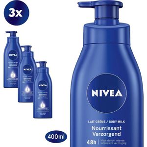 NIVEA Verzorgende Bodymilk met Pomp - 3 x 400 ml