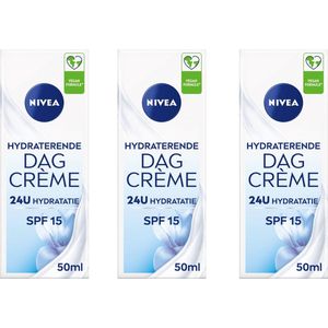 NIVEA Essentials Hydraterende Dagcrème - SPF 15 - 3 x 50ml