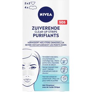 NIVEA Zuiverende Clear-up Strips - Neusstrips Meeeters - Reinigingsstrips - Mee eters verwijderen - Gezichtsreiniging - 3x8 Stuks - Voordeelverpakking