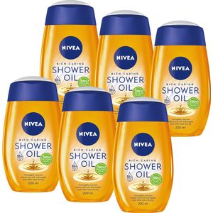 NIVEA Rich Care Shower Oil - Doucheolie - 3 X 200 ml - Voordeelpakking