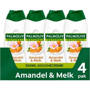 6x Palmolive Naturals bad- en douchemelk Almond (500 ml)