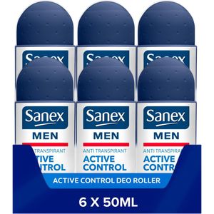 Sanex Men Active Control Deodorant Anti-Transpirant Roller 6 x 50ml - Voordeelverpakking