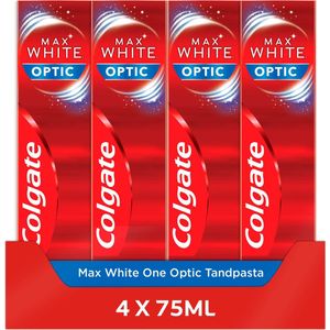 Colgate Max White Instant Whitening Tandpasta - 4 x 75ml - Voor Witte Tanden - Voordeelverpakking