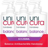 Unicura Balans Antibacteriële Vloeibare Handzeep - 6 x 250 ml - Voordeelverpakking