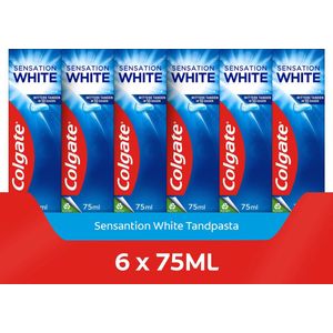 Colgate Sensation White Whitening Tandpasta - 6 x 75ml - Voor Witte Tanden - Voordeelverpakking