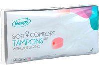Beppy Soft+Comfort Tampons WET - 4 stuks - zonder touwtje