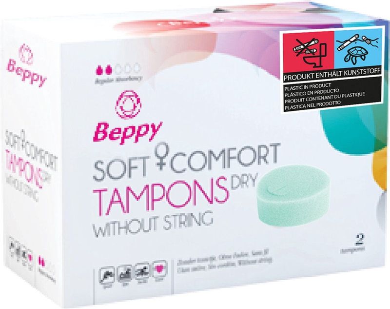 Beppy Tampons Extra Soft 2 stuks zonder touwtje