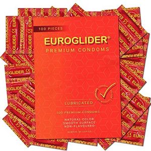 Euroglider Condooms, duurzaam, hoogwaardig, veilig en betrouwbaar, geschikt voor professionele eisen, 1 x 100 stuks