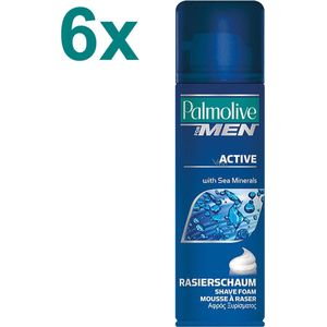 Palmolive - Men - Active - Sea Minerals - Scheergel - 6x 200ml - Voordeelverpakking