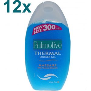 Palmolive - Thermal Mineral - Massage - Douchegel - 12x 300ml - Voordeelverpakking