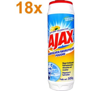 Ajax - Schuurmiddel - Schuurpoeder - Citrus - Fris - 18x 500g - Voordeelverpakking