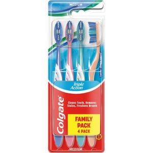 Colgate Tandenborstel Triple Action Medium 4 stuks