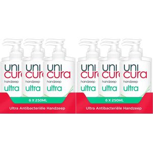 Unicura Anti-bacterieel Handzeep Ultra Pomp - 12 x 250 ml