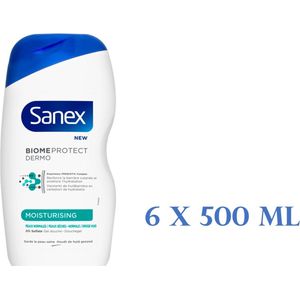 Aanbieding: Sanex Dermo Hydrating Douchegel  (6 flessen - 500 ml)