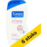 6x Sanex Douchegel - 500ml - biomeprotect dermo pro hydrate zeer droge huid