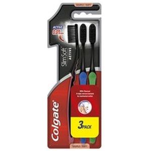 Colgate - Slim Soft Active - Tandenborstels - 3 St - Actieve Kool