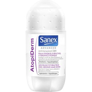 Sanex - Advanced Gevoelig - Deodorant Roller - 24h Bescherming - Geavanceerde Atopiderm Formule