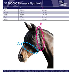 Harry's Horse Vliegenmasker Flyshield M - Vliegendeken