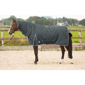 Winterdeken - Harry's Horse Outdoordeken met hals Thor 200  Donkerblauw Bovenlengte: 105 cm & Onderlengte: 155 cm