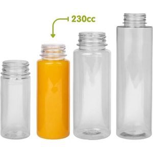 Rechte Fles (S) - Exclusief dop - 230 ml - 100 st/ds