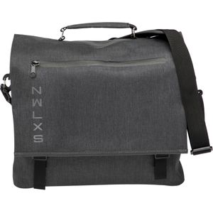 New Looxs Varo Messenger Enkele Fietstas - 100% Waterdicht - Afneembaar - Schoudertas - 15 inch Laptopvak - 15 liter - Grijs