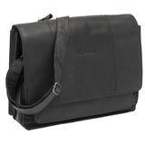 New Looxs Fellini Laptoptas Fietstas - Leer - 15 inch Laptopvak - 18 liter - Zwart