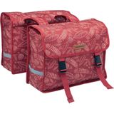 New Looxs Fiori Double Forest Dubbele Fietstas - 30 Liter - Rood