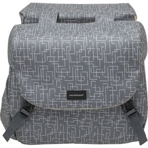 New Looxs Ivy Mondi Joy Dubbele Fietstas Racktime - 38 Liter - Grijs