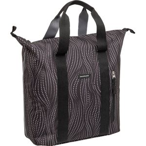 New Looxs Alma Kota - Enkele Fietstas voor Dames - Afneembare Shopper met Rits - Pakaftas Enkel - Boodschappentas met Haken - Stevig en Afneembaar - 24 Liter - Zwart