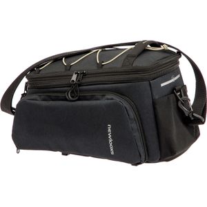 New Looxs ® Sports Trunkbag MIK - Bagagedragertas - Fietstas Enkel - Ingebouwde MIK-Adapter - Waterdicht door Regenhoes (inclusief) - Vergrootbaar tot 31 L - Zwart