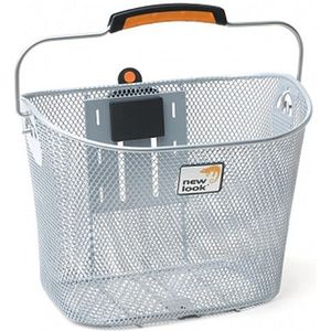 New Looxs Toscane SmartLock Afneembare Fietsmand Stuur - 19 liter - Staal - Zilver