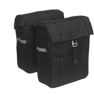 New Looxs Vigo Double Dubbele Fietstas Racktime - 37 Liter - Zwart