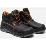 Gerba - Flyer High S3 - Werkschoen - Zwart - Leer - Stalen Neus
