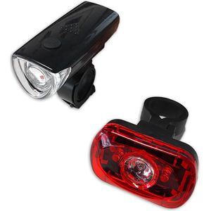 Lynx Fiets  Verlichtingsset Basic 3 Lux Batterij Led Voorlamp & Achterlamp
