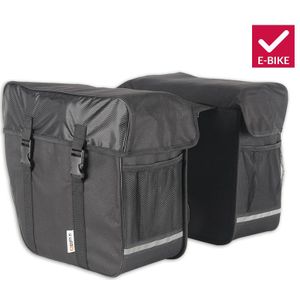 Luchs -Doppelfahrradbeutel schwarz 35 Liter