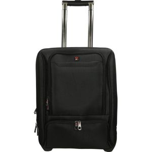 Enrico Benetti Cornell 75005 Laptop trolley 17 inch handbagage koffer - Zwart