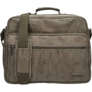 Enrico Benetti Rotterdam 66621 Laptoptas met 15"" laptopvak / reportertas - Midden taupe