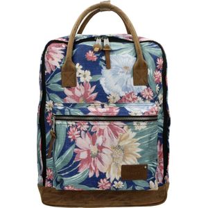 Enrico Benetti Santiago 46161 Laptoprugzak met 15"" laptopvak - Donkerblauw bloemen print