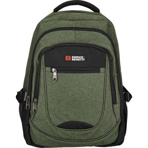 Enrico Benetti Hamburg 17"" Laptop Backpack olijfgroen backpack