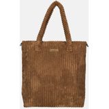 Enrico Benetti Corduroy Ribstof Shopper/Schoudertas Rosie Bruin