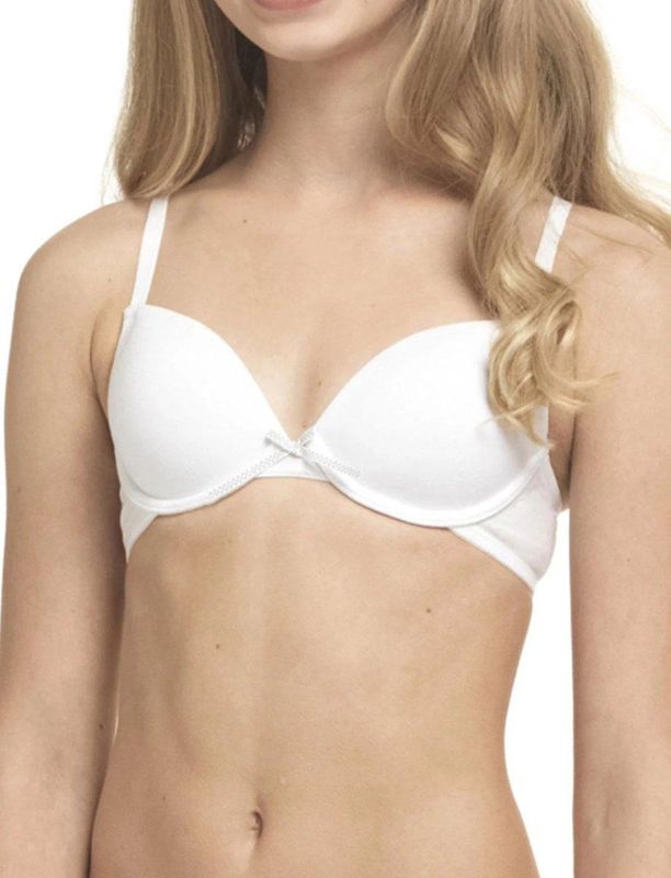 Boobs & Bloomers Tiener BH Voorgevormd - Wit - Comfortabele Eerste BH