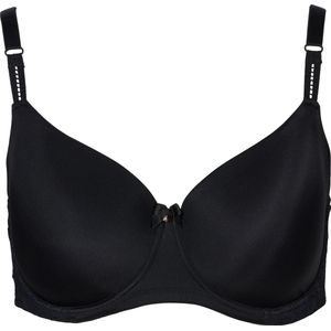 After Eden - Faro - Full Cover Voorgevormde Beugel BH - Zwart - Kanten Details