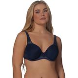 Balconette - Dark Blue - Polyester - Comfort Fit - Met Versteviging